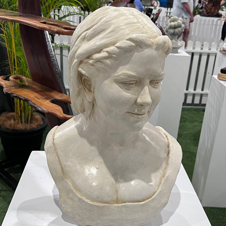 A female portrait sculpture